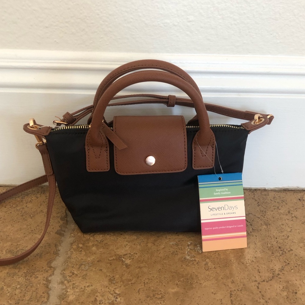 SEVEN DAYS LIFESTYLE & DREAMS - NWT MINI CROSSBODY/HANDBAG + BLACK/TAN